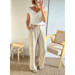 pantalon femme beige large Elouan