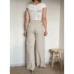 pantalon beige Elouan de dos