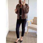 veste femme choco effet daim Noa