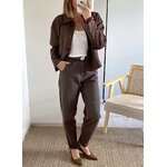 veste femme marron suédine Noa