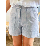 short Terry en jean bleu clair délavé