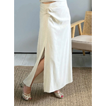 jupe beige longue Giulia femme