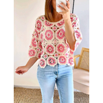 top Magda rose en crochet