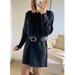 robe maille femme noire Jenna
