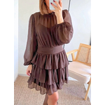 robe Meryl choco avec volants