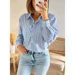 chemise femme bleue rayée Roma