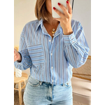 chemise femme bleue ample Roma