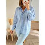 chemise bleue Roma à rayures