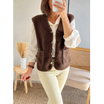 Gilet Lennon femme marron choco