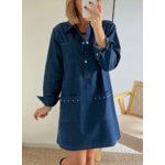 robe bleue brut en jean Capucine
