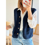 gilet Lennon femme mouton bleu marine
