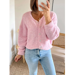 gilet femme rose chiné Ezio
