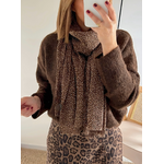 foulard marron imprimé léopard Léo