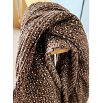 foulard Léo motif léopard marron
