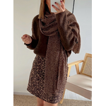 foulard Léo femme marron
