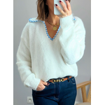 pull femme Augustin avec col polo vichy