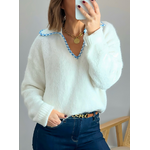 pull Augustin avec col polo femme