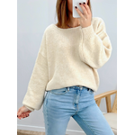 pull femme ample Selim beige