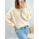 pull ample beige chiné Selim