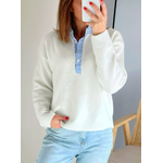 pull écru et bleu Oscar