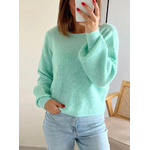 pull dos croisé vert menthe Ethan