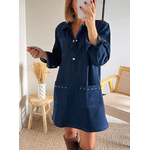 robe bleu brut en jean Capucine