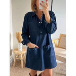 robe Capucine en jean bleu foncé