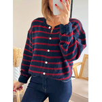 gilet femme doux Amir rayé