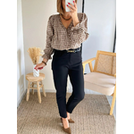 blouse femme Ilona marron vichy
