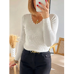 pull fin écru femme Mahé