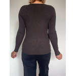 pull femme Mahé choco de dos