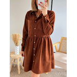 robe camel Asma en velours fin