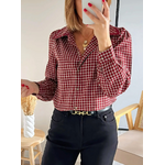 chemise femme Carline bordeaux à carreaux