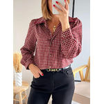 chemise à carreaux bordeaux Carline