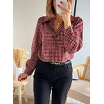 chemise femme bordeaux Carline