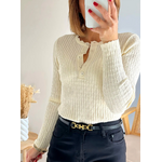 pull beige femme Mathis