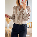 blouse femme choco rayée Jolia