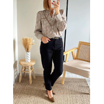 blouse femme marron rayée Jolia