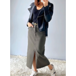 jupe longue Joey kaki en denim
