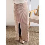 jupe longue fendue en maille Marry
