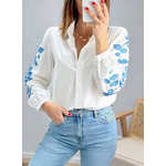 chemise elba en coton brodé
