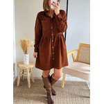 robe Asma camel en velours