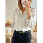 chemise femme blanche unie Flore