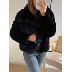 veste Penny en fausse fourrure noire