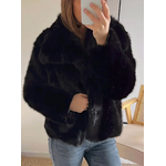 veste femme Penny en fausse fourrure noire
