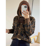 cagoule femme en laine marron choco Aglaé