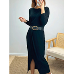 robe longue noire Sarah en coton