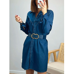 robe chemise bleu denim Sianna