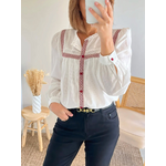 blouse en coton avec broderies Flavia