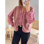 blouse Amalia et gilet Lennon rose